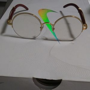 Designer Buff style glasses w\clear lenses